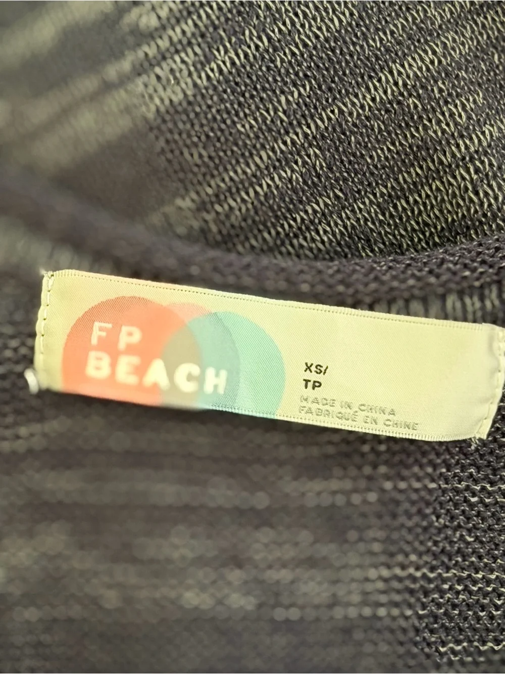 FP Beach x Free People | Navy Heathered Knit Romper Jumpsuit - Size XS